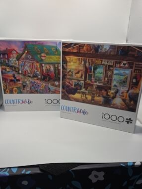 Buffalo David Bitton Blue & White 1000-Piece Country Life Puzzle. Nwt